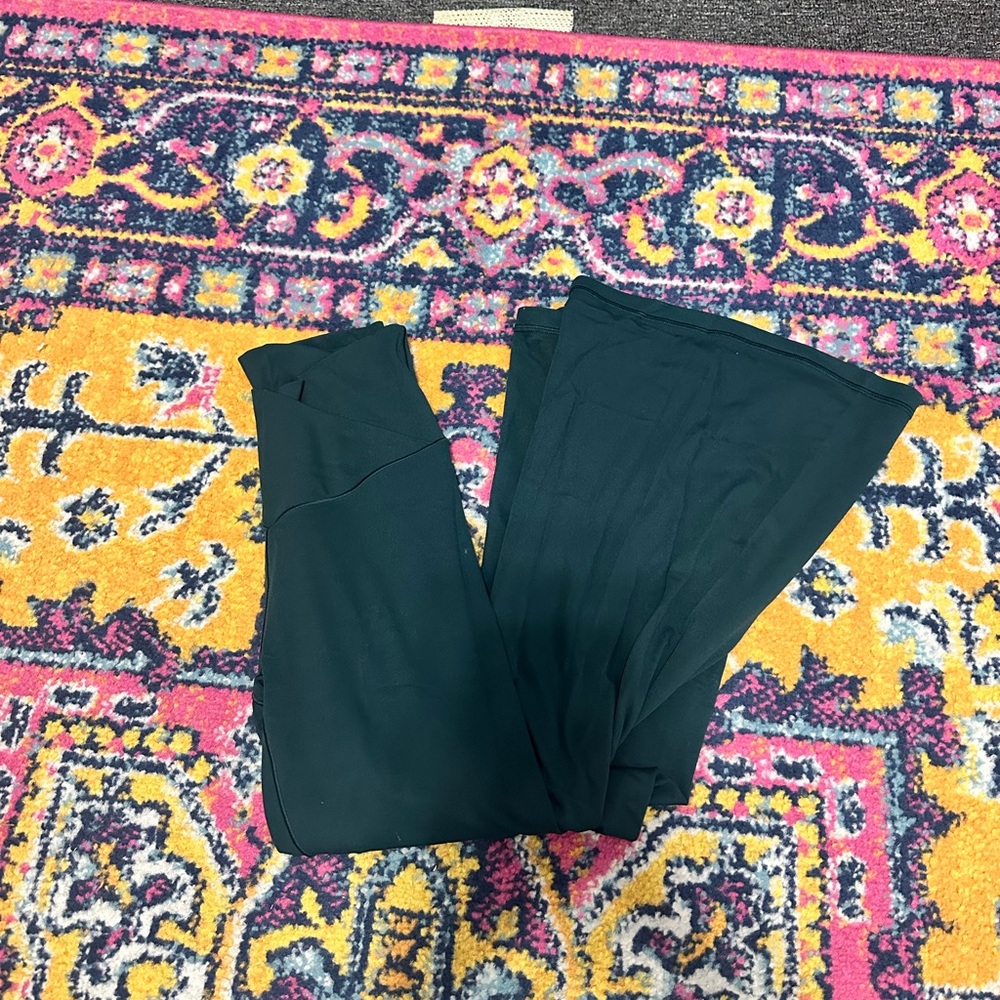 Aerie Dark Green Flared Pants